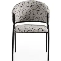 AEA Polster Gemusterter Einsitzer Designer Polsterstuhl Esszimmer Stühle