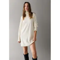 Pepe Jeans für Damen. PL9537915 Kleid Arika weiß (L), Lässig, Polyester, Langarm