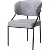 AEA Grauer Polsterstuhl Esszimmer Designer Stühle Metallgestell Luxus Möbel