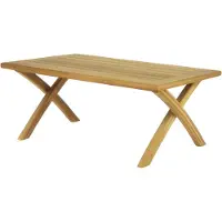 AEA Hellbrauner Couchtisch Designer Outdoor Kaffeetisch Edle Terrassenmöbel