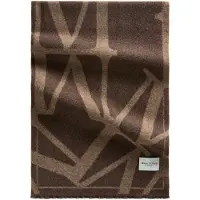 Marc O'Polo Wollschal , Damen, braun (schwarz braun), Strick, Schurwolle, Modetücher Wollschal, mit auffälligem Allover-Monogramm-Design, Topseller