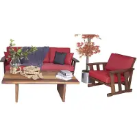 AEA Stilvolles Gartenmöbel Set 3+1 Sitzer Terrassenmöbel Couchtisch 3tlg