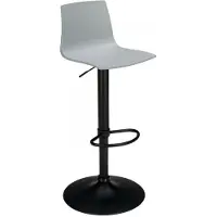 GRAND SOLEIL Design-Küchenbarhocker mit verstellbarem mattschwarzem Fuß Imola Matt - Grau