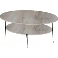 AEA Grauer Holzcouchtisch im modernen Design