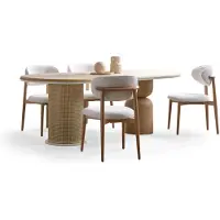 Xl Moebel Gmbh Eleganter Stuhl mit Holzgestell und Polsterung Weiß Hochwertig Möbel