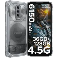 Doogee Blade10 Ultra Energy Outdoor Smartphone Handy, Android 16, IP68/IP69K, 6,56" 90Hz, 6150mAh, 36+128GB, 64MP, NFC, Fingerabdruck, ohne Vertrag