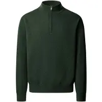 Hackett für Herren. HM7000243 Merino Cash Mix Hzip-Pullover mit Reißverschluss, grün (L), Lässig, Wolle, Klassisch, Langarm