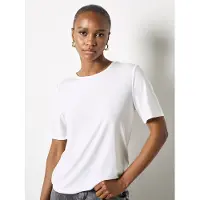 Apricot T-Shirt "Basic T-Shirt", Damen, Gr. XS (34), weiß, Stretch, Obermaterial: 89% LyocellTENCEL LyoT. 11% Elasthan EL., unifarben, normal normal, Rundhals, Tops T-Shirt