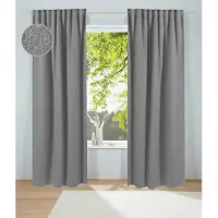 Otto Home Vorhang "Alcide", 1 Stück, Blickdicht, Multifunktionsband" Gr. 2, grau, B:135cm H:175cm, Polyester, Polyester, Gardinen, Vorhang, Multifunktionsband, Pflegeleicht, Modern,Premium 320 g/m2