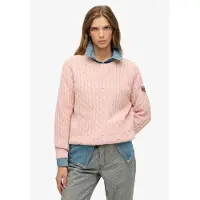Superdry Strickpullover "SLOUCHY CABLE KNIT" Baumwolle, loose fit