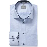 MARVELIS Langarmhemd , Herren, Gr. 40, N-Gr, blau (bleu), Web, Obermaterial: 100% Baumwolle, comfort fit normal, Manschette, Hemden Langarmhemd, Businesshemd, New-Kentkragen, comfort fit