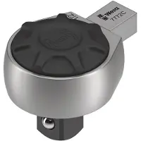 Wera 7772 C, Torque wrench end fitting, Schwarz, Silber, 1 Stück(e), Chrom-Vanadium-Stahl (Cr-V), 12.5 mm, 9 x 12 mm