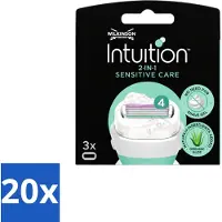 Wilkinson 20 x Intuition Sensitive Care Ersatzklingen für empfindliche Haut - Vorteilspackung - 20 Stücke