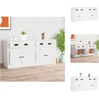 vidaXL Sideboards 2 Stk. Weiß Holzwerkstoff