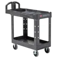 Rubbermaid HD ERGO UTILITY Mehrzweckwagen, Transportwagen mit Ablagefläche für Materialien, Vorräte und schwere Lasten, Größe: small