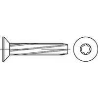 Hörger & Geßler DIN 7516 - Form DE - Stahl verzinkt - M 6x40 - Schneidschrauben mit Senkkopf TX30
