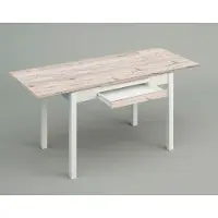 OEM Ausziehtisch laminiert Metall 100x60 cm bis 150x60 cm