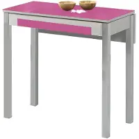 Dripio Esstisch, Metall, fuchsia, 80x40 cm, ausziehbar auf 80x60 cm