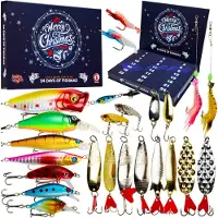 Dripio Angel-Adventskalender 2025 – 24 Köder, Countdown für Angler