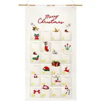 Dripio Stoff-Adventskalender mit 24 Beuteln, wiederverwendbar, zum Aufhängen