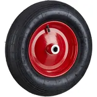 Dripio Kruiwagenwiel 4.80/4.00-8, Luftreifen, schwarz-rot, 39 cm