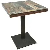 Sonstiges Bartisch quadratisch industriell Retro 60 x 60 x 75 cm Holz Eisen 120 kg Belastung