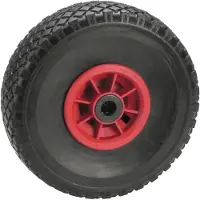 Dripio Steckwagenrad pannensicher 260x85x20 mm, Nabe 75 mm, rot