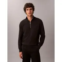 Calvin Klein Strickpullover Stehkragen mit Reißverschluss, Regular fit
