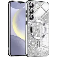 Techsuit Glitzer MagSafe Hülle für Samsung Galaxy S24 Plus - Silber KP33281
