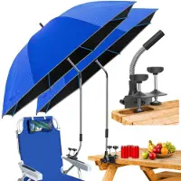Sonstiges Sonnenschirm 124cm 2er-Pack 360° verstellbar UPF 50+ Blau