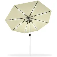 Sonstiges Sonnenschirm Gartenschirm 300/350cm Beige mit Kurbe und UV-Schutz
