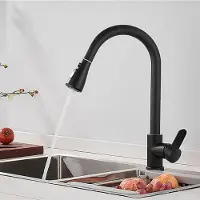Sonstiges Küchenarmatur Ausziehbar 360° Schwenkbar Edelstahl Schwarz Großer Auslauf