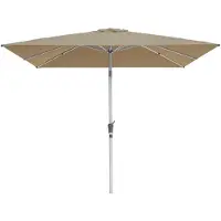 Sonstiges Kippbarer Sonnenschirm 250 x 250 cm Quadratisch Khaki UV50+ Wasserfest Stahlrahmen 8 Rippen