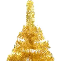 Syfax Künstlicher Weihnachtsbaum Beleuchtung & Kugeln Gold 150 cm PET