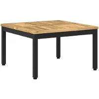 Syfax Couchtisch Weiß gewaschen und Schwarz 60 x 60,5 x 36 cm