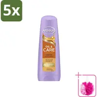 Unilever 5 x Andrélon Oil & Care Conditioner für trockenes und krauses Haar 200 ml - Sparpackung - 5 Stücke