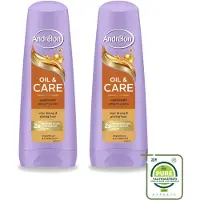 Unilever 2 x Andrélon Oil & Care Conditioner für trockenes und krauses Haar 200 ml - Großpackung - 2 Stücke