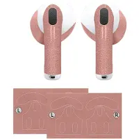 Kwmobile diskrete Kopfhörer Sticker kompatibel mit Apple Airpods 4 Aufkleber - Hautfarbene Vinyl-Sticker für In-Ear-Kopfhörer - Tone59
