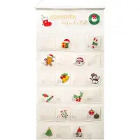 Dripio Stoff-Adventskalender zum Befüllen, 24 Fächer, 100x50 cm