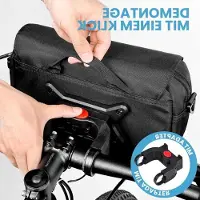 Markenlos Fahrradtasche 5L, wasserdicht, mit Adapter und Handyhalter, schwarz