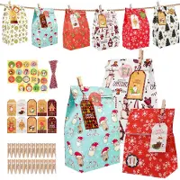 Dripio Adventskalender zum Befüllen, 24 Tüten, Bastelset, DIY, Weihnachten