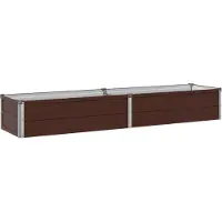 vidaXL Hochbeet im Garten Braun 160 x 40 x 24 cm Stahl