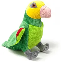 Cornelissen Plüschtier Amazone 18cm, Stofftiere Kuscheltiere Papagei Ara Vogel Papageien Tiere
