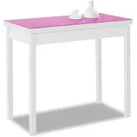 Dripio Buch-Klapptisch, fuchsia, 80x40 cm bis 80x80 cm, Glastischplatte