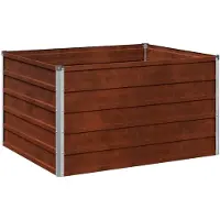 vidaXL Hochbeet im Garten Wetterfeststahl 100 x 80 x 55 cm Stahl