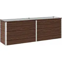 Syfax Hochbeet im Garten Schwarznuss 163 x 40 x 55 cm