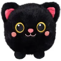 GIPSY TOYS Peluche Moko Maru Kitty, , Design: Kawaii, rund, 12 cm, Schwarz