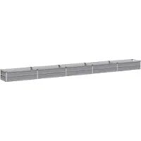 vidaXL Hochbeet im Garten Grau 400 x 40 x 24 cm Stahl