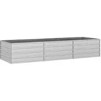 vidaXL Hochbeet Stecksystem aus verzinktem Stahl Pflanzbeet Gemüsebeet Blumenbeet für Garten Balkon Terrasse Außenbereich rechteckig 240x80x45 cm