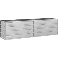 vidaXL Hochbeet Stecksystem aus verzinktem Stahl Pflanzbeet Gemüsebeet Blumenbeet für Garten Balkon Terrasse Außenbereich rechteckig 160x40x45 cm